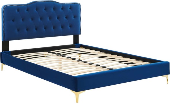 black frame queen bed Modway Furniture Beds Navy