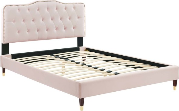 wood double bed with storage Modway Furniture Beds Pink