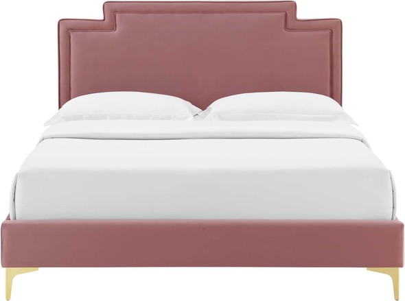 king size wood bed frame with headboard Modway Furniture Beds Dusty Rose