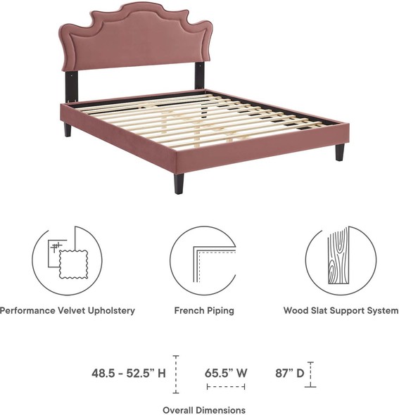 bread frame Modway Furniture Beds Dusty Rose