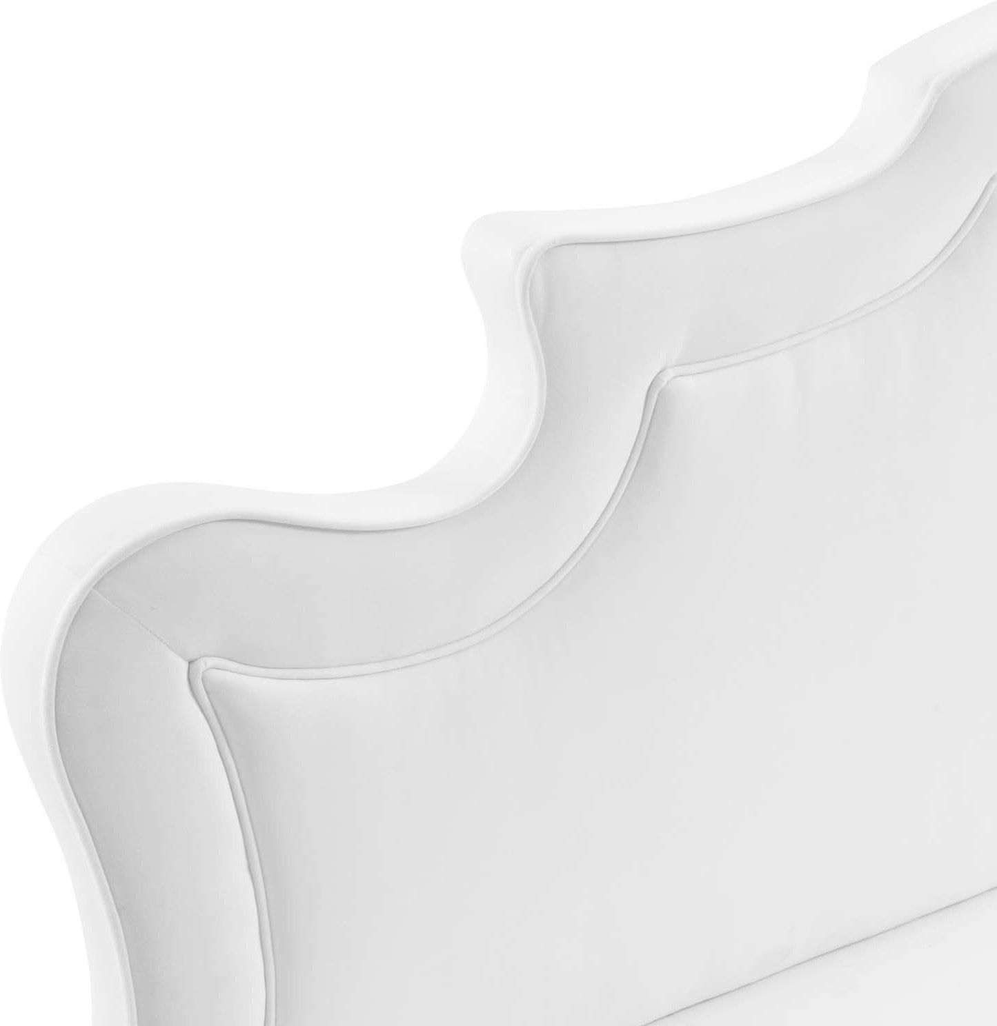 king mattress on queen frame Modway Furniture Beds White