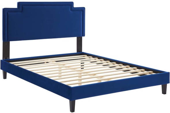 queen bed frame with storage drawers Modway Furniture Beds Navy