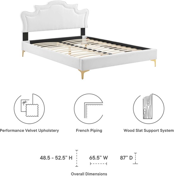 cheap queen bed frame with storage Modway Furniture Beds White