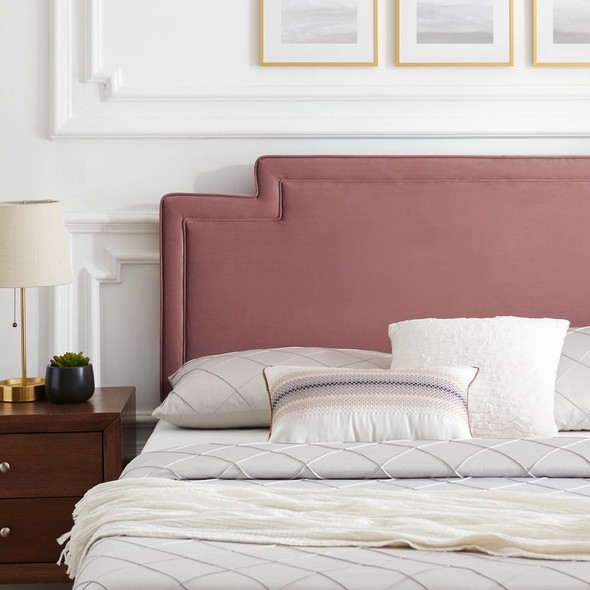 high bed frame queen with headboard Modway Furniture Beds Dusty Rose