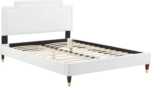 double twin bed Modway Furniture Beds White