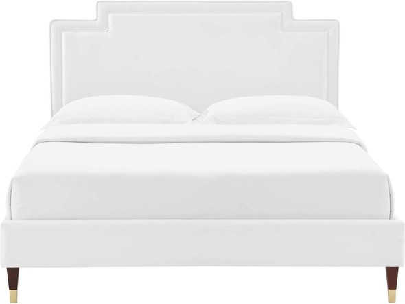 double twin bed Modway Furniture Beds White