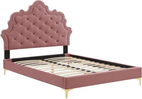 single bed platform frame Modway Furniture Beds Dusty Rose