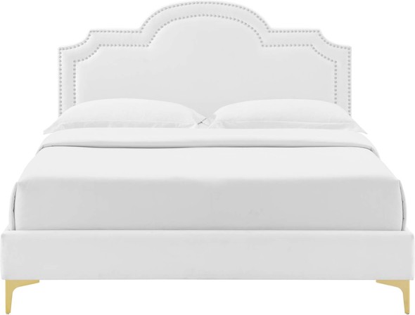 bed frame king size with headboard Modway Furniture Beds White
