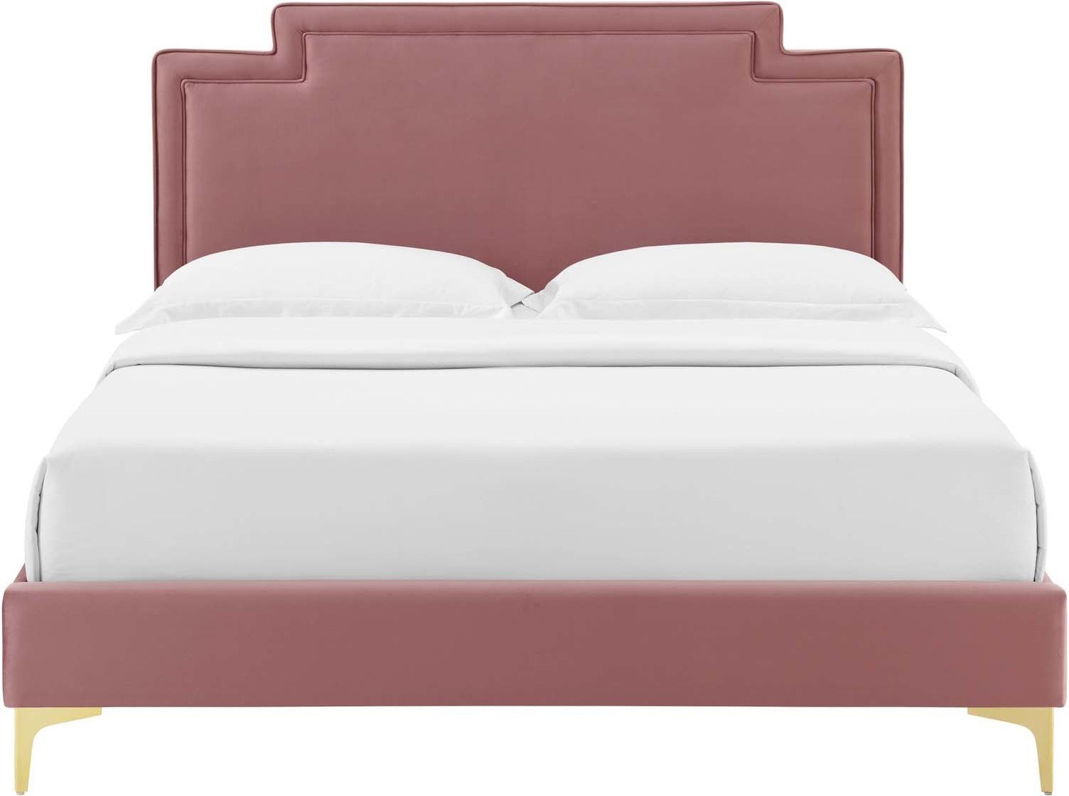 twin mattress on full frame Modway Furniture Beds Dusty Rose
