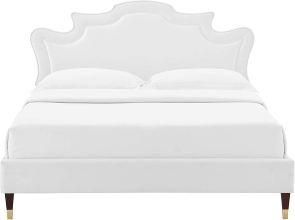 king size bed designs with storage Modway Furniture Beds White
