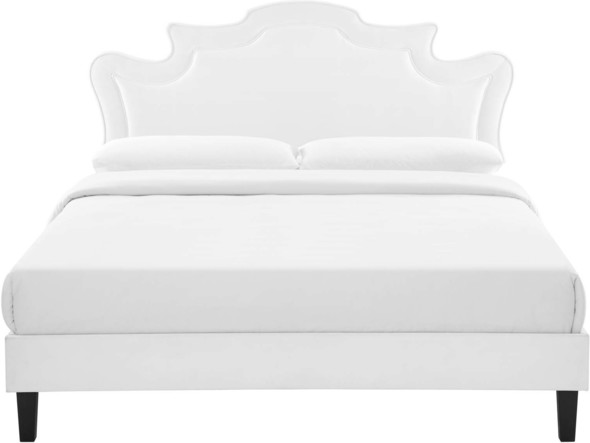 king single upholstered bed Modway Furniture Beds White