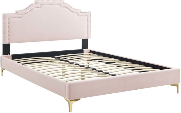 full size bed frame with storage drawers Modway Furniture Beds Pink