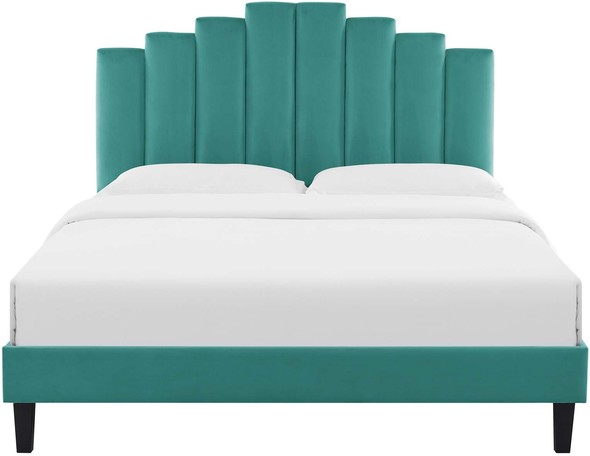 leather twin bed Modway Furniture Beds Teal