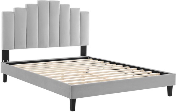 queen bed on king frame Modway Furniture Beds Light Gray
