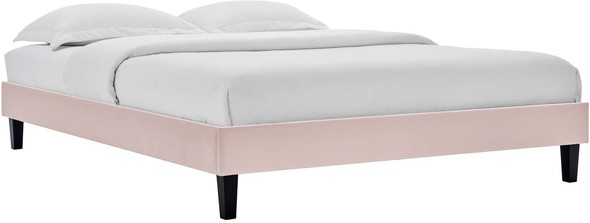 walnut queen bed frame Modway Furniture Beds Pink