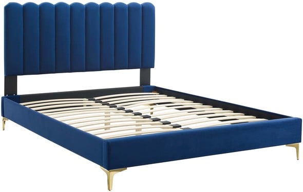 white platform bed frame Modway Furniture Beds Navy