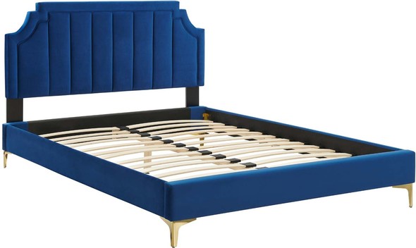 platform adjustable bed frame king Modway Furniture Beds Navy