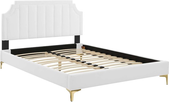 king platform bed near me Modway Furniture Beds White
