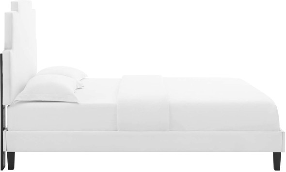 low platform bed frame twin Modway Furniture Beds White