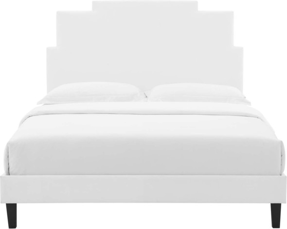 low platform bed frame twin Modway Furniture Beds White