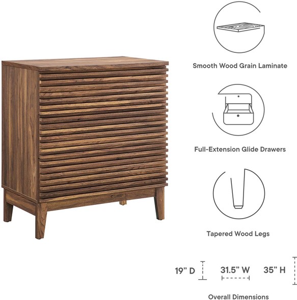 inlay chest Modway Furniture Case Goods Walnut