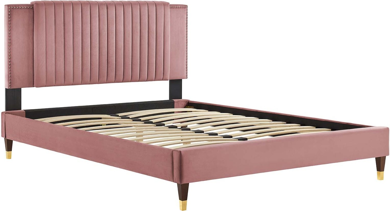 home in bed Modway Furniture Beds Dusty Rose