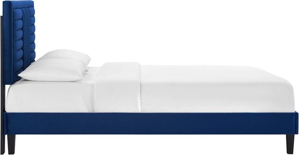 padded bed frames Modway Furniture Beds Navy