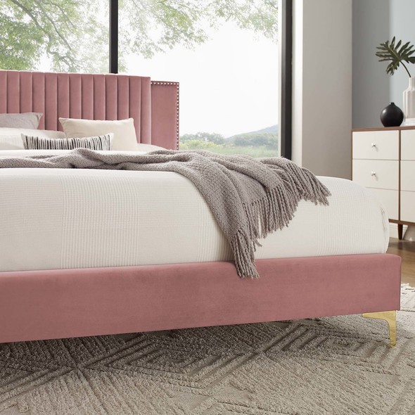 rooms to go platform bed king Modway Furniture Beds Dusty Rose
