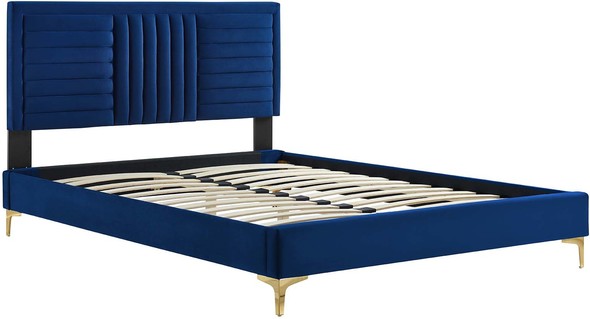 full platform bed Modway Furniture Beds Navy