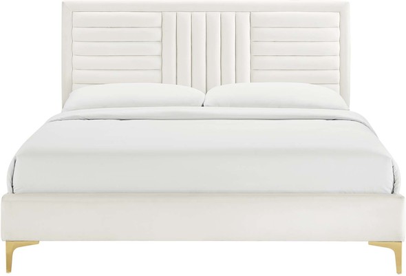 queen bed with headboard Modway Furniture Beds White
