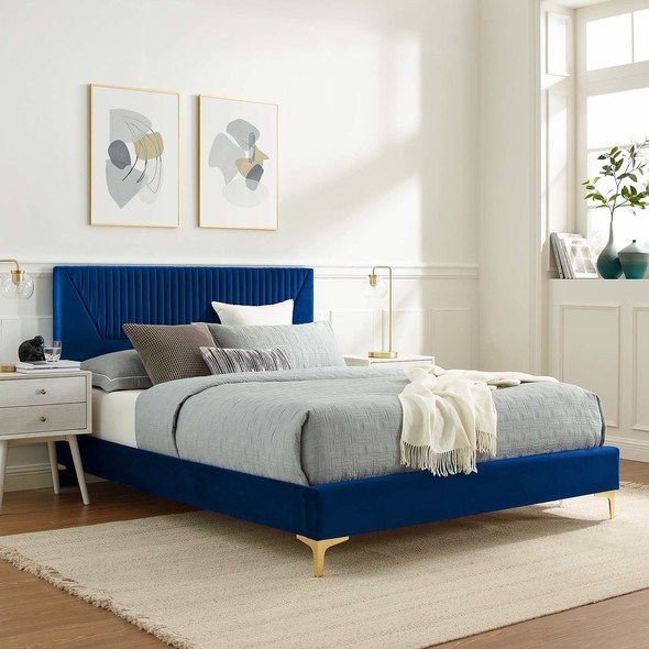 queen size bed with storage and mattress Modway Furniture Beds Navy