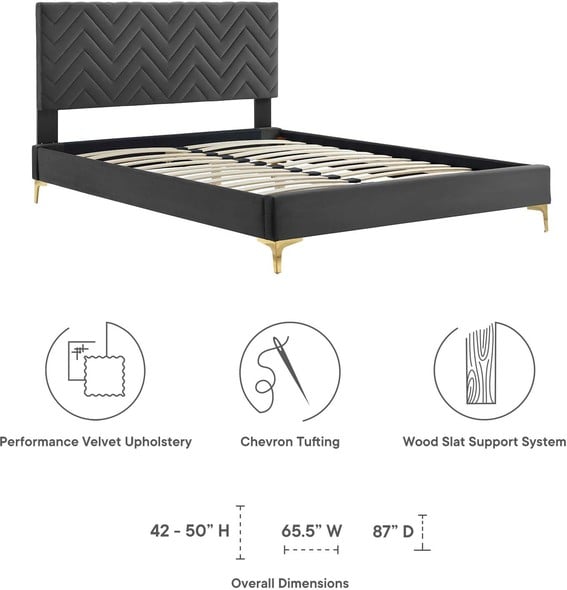 high twin bed frame with storage Modway Furniture Beds Charcoal