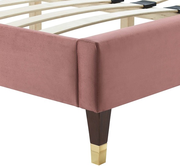 twin bed velvet Modway Furniture Beds Dusty Rose