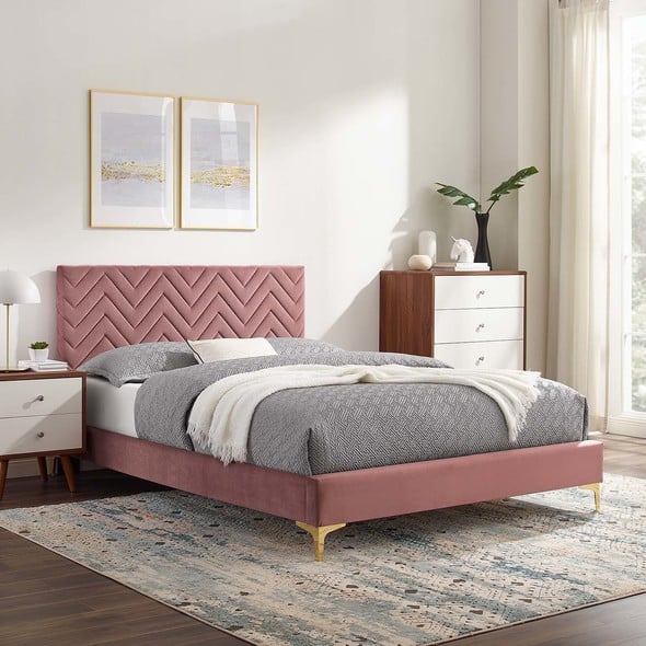 king size wood platform bed Modway Furniture Beds Beds Dusty Rose