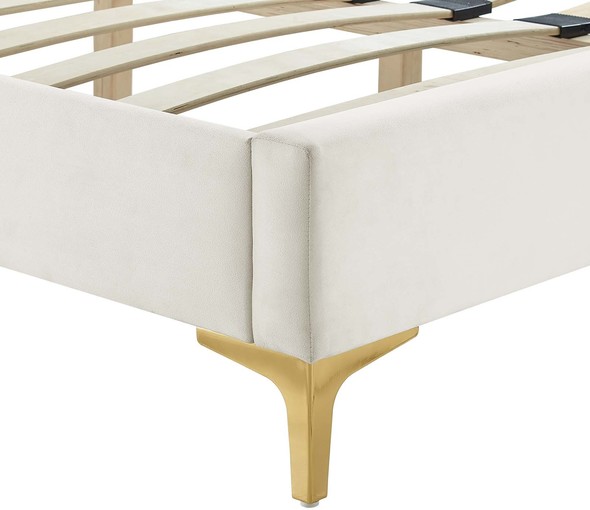 basic queen size bed frame Modway Furniture Beds White