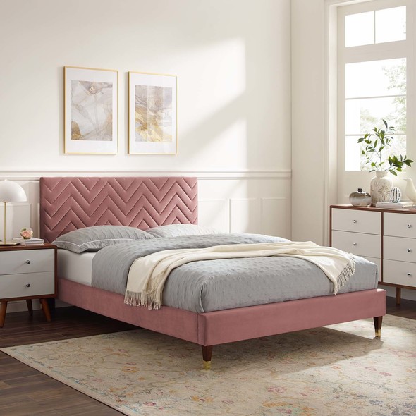 grey velvet bedroom set Modway Furniture Beds Dusty Rose