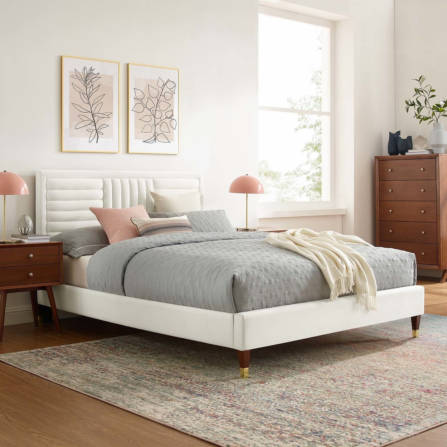 twin bed frame nearby Modway Furniture Beds White