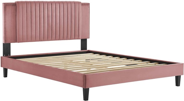 headboard with base Modway Furniture Beds Dusty Rose