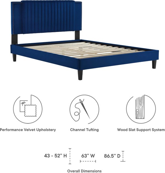 bed frames double Modway Furniture Beds Navy