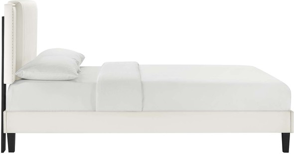 queen size mattress platform Modway Furniture Beds White