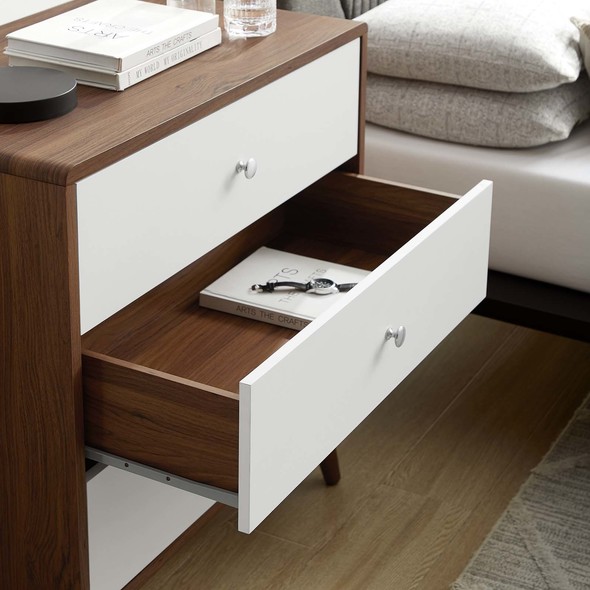 blue dresser drawers Modway Furniture Case Goods Walnut White