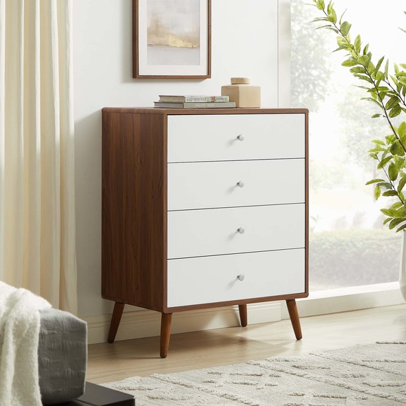 chest of drawers range Modway Furniture Case Goods Walnut White