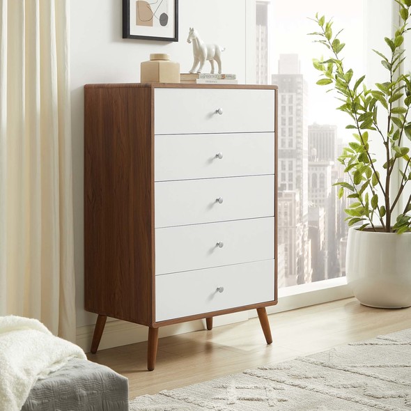 furniture trendy Modway Furniture Case Goods Walnut White