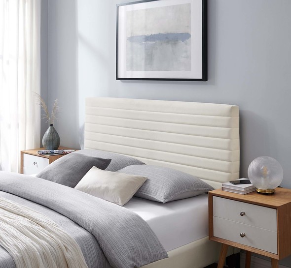 single bed fabric headboard Modway Furniture Headboards Ivory
