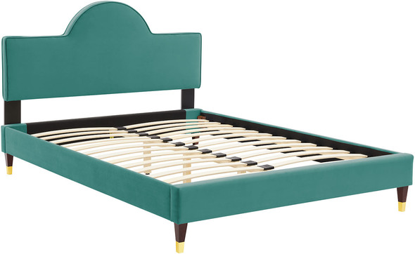platform bed with headboard Modway Furniture Beds Teal