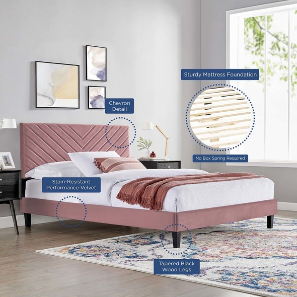 contemporary beds Modway Furniture Beds Dusty Rose