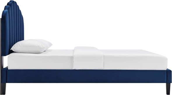 cream bed frame king Modway Furniture Beds Navy