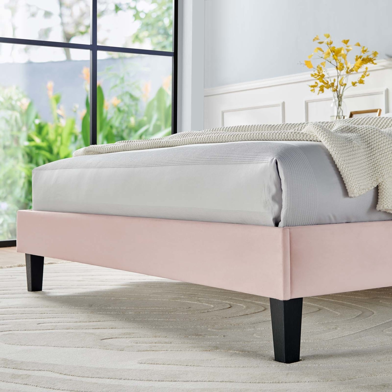 king size bed frames cheap Modway Furniture Beds Pink