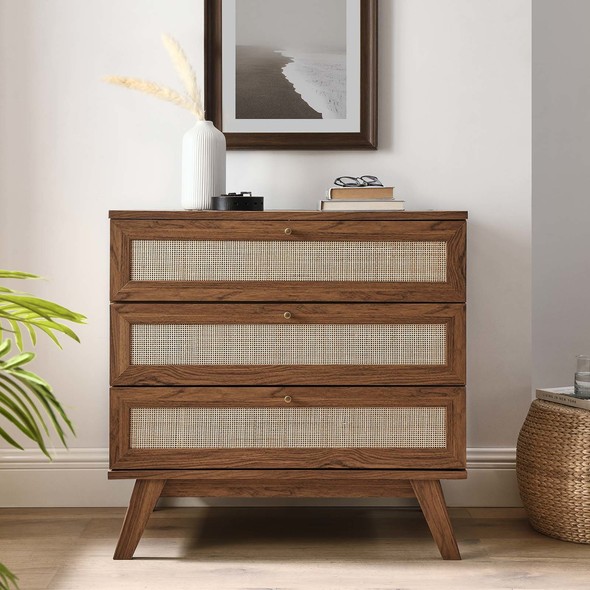 solid wood bedroom chest of drawers Modway Furniture Walnut