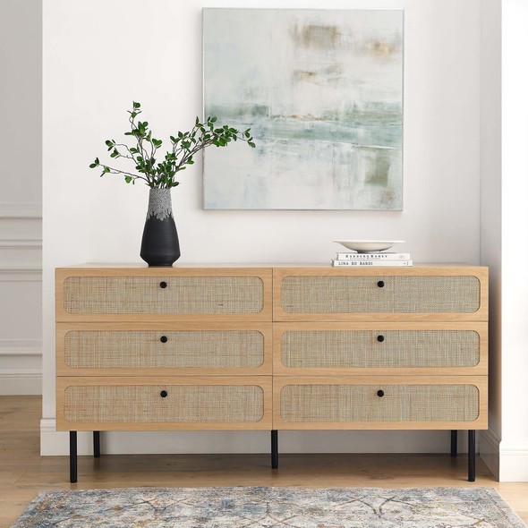 gold and wood dresser Modway Furniture Oak
